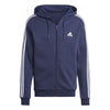 FELPA ADIDAS UOMO BLU ZIP CON CAPPUCCIO REGULAR FIT