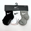 CALZE NIKE 3 PAIA BIMBO BIMBA RUNNING TRAINING FITNESS SOCKS NERA GRIGIA BIANCA