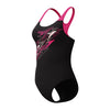 COSTUME DONNA PISCINA SPEEDO NUOTO INTERO MEDLEY LOGO MEDALIST ONE PIECE NERO/ROSA