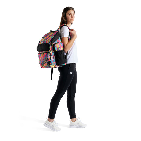 ZAINO ARENA BORSA PISCINA NUOTO BACKPACK ONE GO 45 LITRI TROPICAL PAPPAGALLI