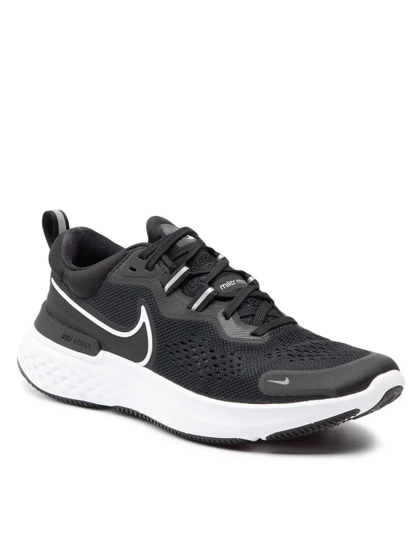 SCARPE NIKE RUNNING PALESTRA REACT MILER 2 RUNNER WALKING NERA BIANCA