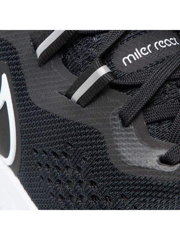 SCARPE NIKE RUNNING PALESTRA REACT MILER 2 RUNNER WALKING NERA BIANCA