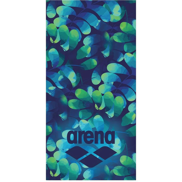 TELO ARENA PISCINA MARE 160 x 80 CM PALESTRA SPUGNA TOWEL GYM BLU FANTASIA FOGLIA
