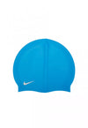 CUFFIA PISCINA NUOTO NIKE SWIM CAP SILICONE BIG SWOOSH AZZURRA