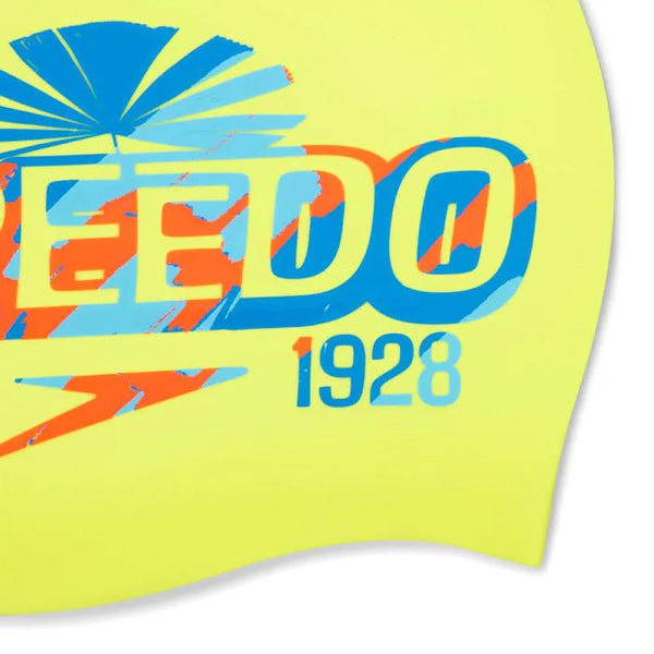 CUFFIA DA NUOTO SPEEDO IN SILICONE SLOGAN SPEEDO GIALLA