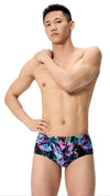 COSTUME SPEEDO UOMO TRUNK NUOTO PISCINA ML PRINTED END+ 13,5 CM NERO VIOLA FANTASIA