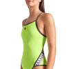 COSTUME ARENA DONNA PISCINA INTERO ICON VINTAGE NUOTO LIME