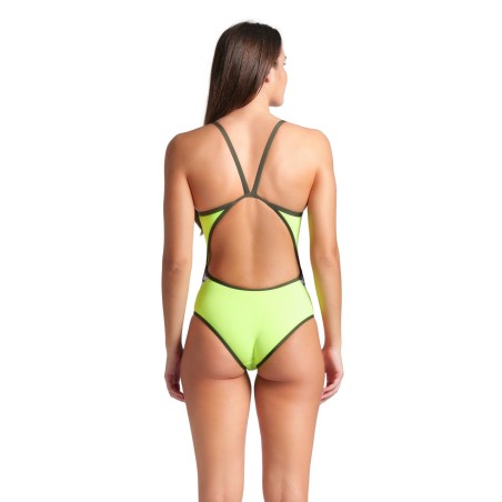 COSTUME ARENA DONNA PISCINA INTERO ICON VINTAGE NUOTO LIME