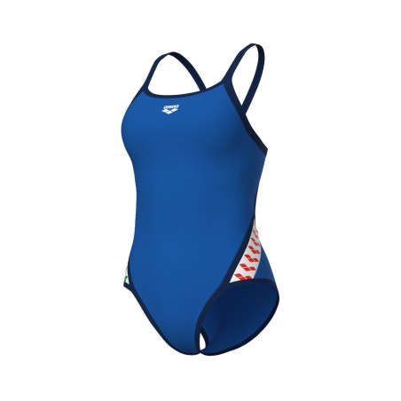 COSTUME ARENA DONNA PISCINA INTERO ICON VINTAGE NUOTO BLU ITALIA