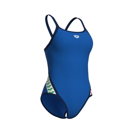 COSTUME ARENA DONNA PISCINA INTERO ICON VINTAGE NUOTO BLU ITALIA