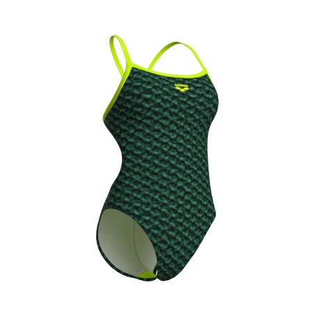 COSTUME ARENA DONNA PISCINA INTERO MONOGRAM SPALLINA STRETTA VERDE