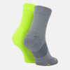 CALZE NIKE 2PAIA COPPIA RUNNING FITNESS SOCKS GIALLA GRIGIA - TOP LEVEL SPORT