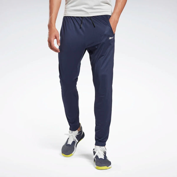 TROUSERS MAN REEBOK TROUSERS WORKOUT PANT KNIT BLUE