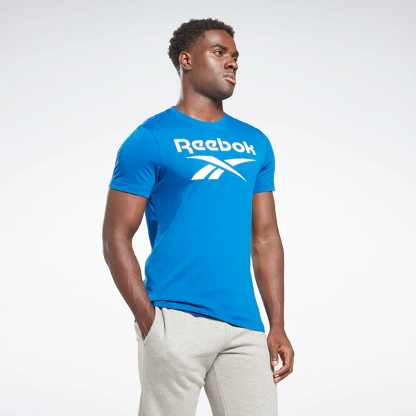 T-SHIRT REEBOK IDENTITY BIG LOGO UOMO BLU - TOP LEVEL SPORT