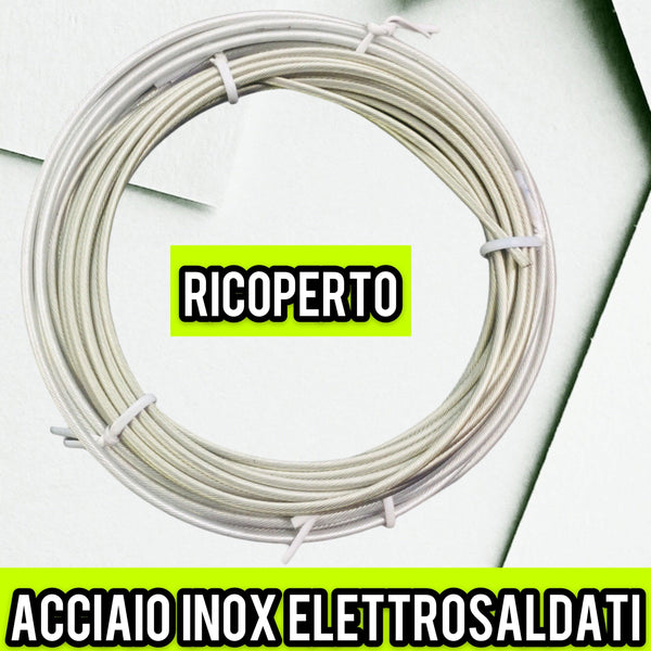 FILO CORDA CAVO ACCIAIO INOX elettrosaldato Double Under JUMP ROPE - TOP LEVEL SPORT