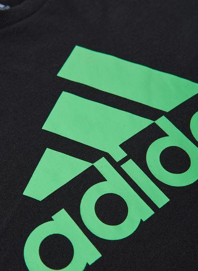 T-SHIRT MAGLIA BIMBO BIMBA ADIDAS LOGO BAMBINO JUNIOR NERA VERDE