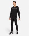 PANTA TUTA NIKE LEGGINGS DONNA WOMAN SWOOSH NERO - TOP LEVEL SPORT