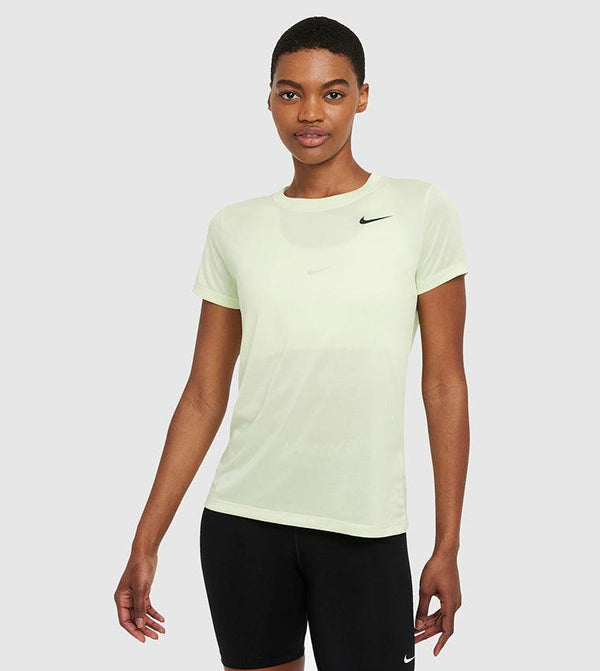 T SHIRT DONNA NIKE DRI-FIT RUN MAGLIA WOMAN TEE RUNNING VERDE MELA - TOP LEVEL SPORT