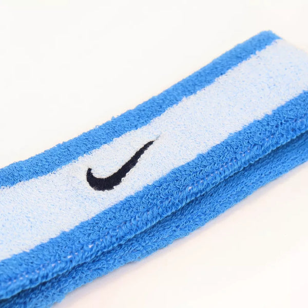 FASCIA FRONTE NIKE SPUGNA DRY FIT SWOOSH FASCETTA FASCE TESTA BLU - TOP LEVEL SPORT