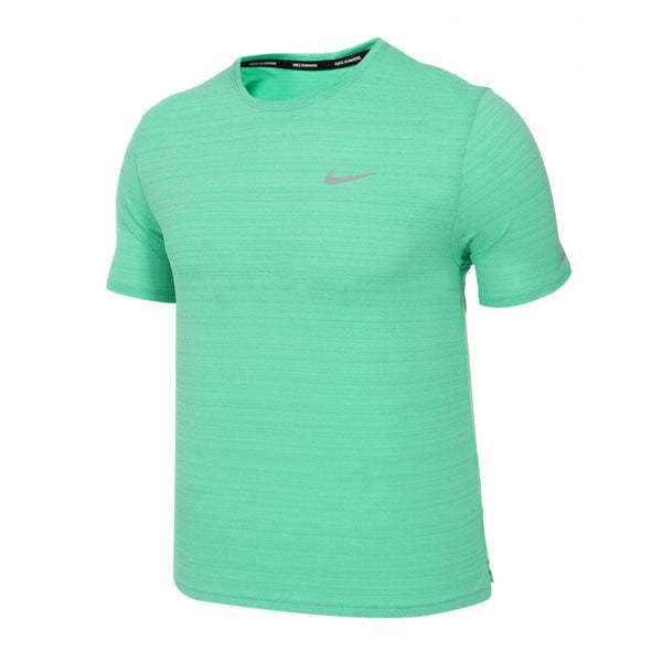 T SHIRT NIKE RUN DRY-FIT MAGLIA UOMO TENNIS PADLE RUNNING VERDE