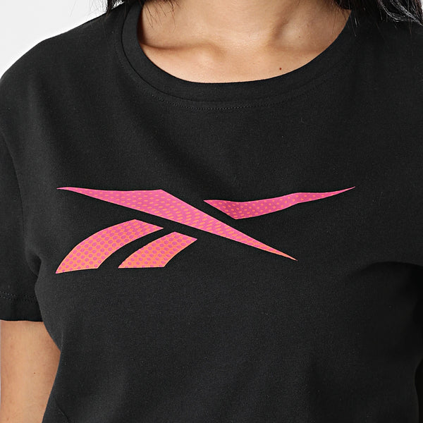 T shirt reebok nera donna shop